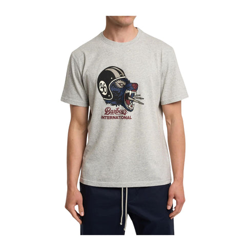 BARBOURINTERNATIONAL T-shirt T-shirt Uomo con maxi stampa Grigio chiaro - Francavilla Moda